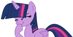 Size: 1039x528 | Tagged: safe, artist:dreamybae, artist:twilyisbestpone, twilight sparkle, alicorn, pony, g4, adorkable, base used, cute, dork, eyes closed, female, giggling, hoof over mouth, mare, pegasus wings, simple background, solo, transparent background, twiabetes, twilight sparkle (alicorn), wings