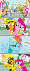 Size: 1140x2631 | Tagged: safe, artist:silverbuller, applejack, cheese sandwich, pinkie pie, rainbow dash, rarity, earth pony, pegasus, pony, unicorn, g4, angry, applejack is not amused, comic, cute, dashabetes, diacheeses, diapinkes, exact words, female, food, innuendo, madorable, male, naive, not innuendo, not sex, not what it looks like, pizza, ponyville, rainbow dash is not amused, rarity is not amused, sex joke, sexually oblivious, ship:cheesepie, shipping, straight, subverted joke, that pony sure does hate pies, that pony sure does love pizza, unamused