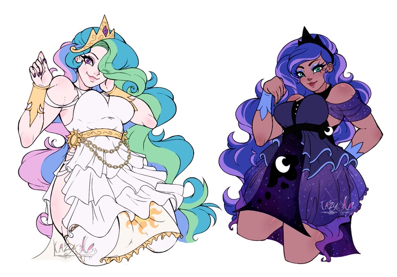 2190037 - safe, artist:azaleasdolls, artist:cari28ch3, princess cadance,  princess celestia, princess luna, fairy, human, equestria girls, g4, barely  eqg related, clothes, crossover, crown, disney, disney style, dolldivine,  dress, fairies, fairy wings