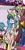 Size: 195x395 | Tagged: safe, discord, fluttershy, princess celestia, princess luna, twilight sparkle, alicorn, idw, spoiler:comic, spoiler:comic78, cropped, crown, cute, discute, food, horn, jewelry, looking up, medal, offscreen character, regalia, smiling, trio focus, twilight sparkle (alicorn)