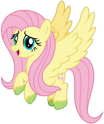 Size: 4290x5114 | Tagged: safe, artist:emeraldblast63, fluttershy, pegasus, pony, g4, absurd resolution, colored hooves, female, flying, g5 style, mare, open mouth, open smile, simple background, smiling, solo, spread wings, transparent background, unshorn fetlocks, wings