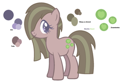 Size: 1376x936 | Tagged: safe, artist:gamerka113, oc, oc only, oc:marble heart, earth pony, pony, base used, color palette, female, mare, offspring, parent:big macintosh, parent:marble pie, parents:marblemac, simple background, smiling, solo, white background