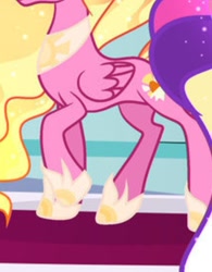 Size: 912x1168 | Tagged: safe, artist:galaxyswirlsyt, luster dawn, princess cadance, alicorn, pony, alicornified, cropped, female, legs, mare, needs more jpeg, older, pictures of legs, race swap, show accurate