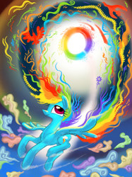 Size: 2999x4000 | Tagged: safe, artist:ja0822ck, rainbow dash, pegasus, pony, g4, cloud, sky, solo, sonic rainboom