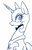 Size: 756x1169 | Tagged: safe, artist:maren, nightmare moon, alicorn, pony, g4, 2014, bust, doodle, female, mare, nicemare moon, old art, smiling, solo