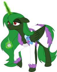 Size: 2253x2864 | Tagged: safe, artist:grypher, trixie, oc, oc only, oc:evening "eve" canter, alicorn, pony, fallout equestria, artificial alicorn, coffee, dressing gown, green alicorn (fo:e), high res, plushie, simple background, sleepy, solo, tired, transparent background, trixie plushie, vector
