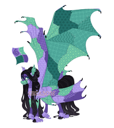 Size: 4000x4500 | Tagged: safe, artist:gigason, oc, oc:pattern patch, alicorn, bat pony, bat pony alicorn, pony, seraph, seraphicorn, absurd resolution, bat wings, female, horn, mare, multiple wings, obtrusive watermark, simple background, solo, transparent background, watermark, wings