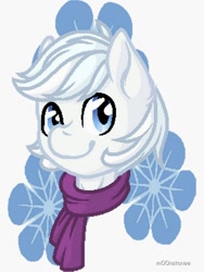 Size: 750x1000 | Tagged: safe, artist:m00nstonee, double diamond, earth pony, pony, g4, bust, clothes, male, scarf, solo, stallion