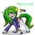 Size: 2500x2500 | Tagged: safe, artist:stesha, oc, oc only, oc:electra green, pony, unicorn, fallout equestria, bullet, bullet wound, chest fluff, clothes, commission, eyebrow piercing, eyebrows, eyebrows visible through hair, eyeshadow, female, full body, glowing, glowing horn, green mane, green tail, grin, gun, handgun, high res, horn, horn ring, jumpsuit, levitation, life bar, looking away, magic, magic aura, makeup, mare, nose piercing, open mouth, piercing, pipbuck, pistol, ring, shooting, simple background, smiling, solo, tail, telekinesis, unicorn oc, vault suit, weapon, white background, ych result