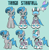 Size: 3233x3300 | Tagged: safe, artist:vareb, oc, oc:tango starfall, pony, unicorn, armor, coa, cute, female, helmet, high res, mare, multiple variants, power armor, reference sheet, science fiction, smiling, solo, turnaround, visor