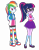 Size: 2900x3719 | Tagged: safe, alternate version, artist:gmaplay, rainbow dash, sci-twi, twilight sparkle, human, equestria girls, equestria girls specials, g4, movie magic, clothes, converse, high res, rainbow socks, sci-twi outfits, shoes, simple background, socks, striped socks, transparent background