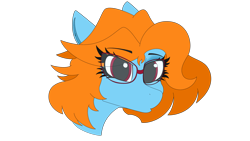 Size: 3840x2160 | Tagged: safe, artist:straighttothepointstudio, oc, oc only, earth pony, pony, female, glasses, high res, mare, simple background, solo, transparent background, unamused
