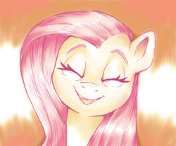 Size: 4500x3717 | Tagged: safe, artist:docwario, fluttershy, pegasus, pony, g4, absurd resolution, bust, cute, eyebrows, eyes closed, female, fluttober, mare, open mouth, open smile, shyabetes, smiling, solo