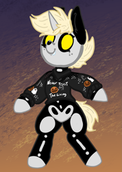 Size: 1591x2240 | Tagged: safe, artist:nootaz, oc, oc:nootaz, pony, bone, skeleton