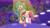 Size: 4096x2302 | Tagged: safe, screencap, alpine aspen, cherry flyaway, delightful trifle, emerald saucer, izzy moonbow, minty skylark, nightracer, paisley bluebell, shiny sparks, sunny styles, earth pony, pegasus, pony, unicorn, g5, my little pony: tell your tale, nightmare night party, spoiler:g5, spoiler:my little pony: tell your tale, spoiler:tyts01e30, amalgamation, amalgamizzy, clothes, coat markings, costume, fake wings, female, flower costume, glasses, hat, hoof polish, implied hitch trailblazer, implied pipp petals, implied sunny starscout, implied zipp storm, mane stripe sunny, mare, mask, nightmare night costume, open mouth, open smile, skeleton mask, smiling, socks (coat markings), solo focus, top hat, unnamed character, unnamed pony, wizard hat, youtube link