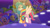 Size: 4096x2302 | Tagged: safe, screencap, alpine aspen, cherry flyaway, delightful trifle, emerald saucer, izzy moonbow, minty skylark, paisley bluebell, shiny sparks, sunny styles, earth pony, pegasus, pony, unicorn, g5, my little pony: tell your tale, nightmare night party, spoiler:g5, spoiler:my little pony: tell your tale, amalgamation, amalgamizzy, background pony audience, clothes, coat markings, costume, female, flower costume, grin, hat, hoof polish, implied hitch trailblazer, implied pipp petals, implied sunny starscout, implied zipp storm, mane stripe sunny, mare, mask, nightmare night costume, smiling, socks (coat markings), solo focus, spread wings, unnamed character, unnamed pony, wings, witch hat, youtube link