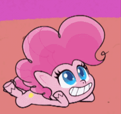 Size: 713x670 | Tagged: safe, screencap, pinkie pie, earth pony, pony, g4.5, my little pony: pony life, playwright or wrong, animated, cropped, cute, diapinkes, female, gif, mare, solo