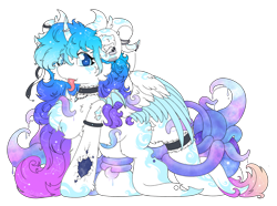 Size: 3649x2710 | Tagged: safe, artist:焰心fireworks, oc, oc:shining blade, dracony, dragon, hybrid, original species, pony, succubus, succubus pony, high res, simple background, solo, succubus oc, tentacles, transparent background