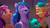 Size: 2388x1338 | Tagged: safe, screencap, hitch trailblazer, izzy moonbow, sparky sparkeroni, sunny starscout, dragon, earth pony, pony, unicorn, g5, have you seen this dragon?, my little pony: make your mark, my little pony: make your mark chapter 2, spoiler:g5, baby, baby dragon, bag, blaze (coat marking), coat markings, eyes closed, facial markings, female, fluttershy's cutie mark, food, frown, group, heart, hoof heart, looking up, male, mare, messy, open mouth, open smile, paint, quartet, rainbow dash's cutie mark, raised hoof, sad, saddle bag, smiling, smirk, sprinkles, stallion, twilight sparkle's cutie mark, underhoof, upside-down hoof heart