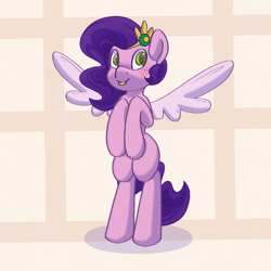 Size: 1900x1900 | Tagged: safe, artist:nanazdina, pipp petals, pegasus, pony, g5, animated, bipedal, commission, dancing, ibispaint x, solo, ych example