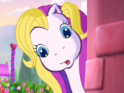 Size: 640x480 | Tagged: safe, screencap, puzzlemint, earth pony, pony, a very pony place, g3, positively pink, :o, cute, female, mare, open mouth, puzzlebetes, solo
