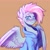 Size: 2048x2048 | Tagged: safe, artist:yumkandie, oc, oc only, oc:skyline, pegasus, pony, brown background, clothes, ear piercing, female, high res, hoodie, looking at you, mare, mohawk, pegasus oc, piercing, simple background, smiling, solo, wings