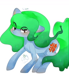 Size: 1200x1300 | Tagged: safe, artist:bbomi322, oc, oc only, earth pony, pony, ethereal mane, eye clipping through hair, female, mare, one ear down, simple background, solo, white background, wingding eyes