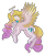 Size: 2600x3200 | Tagged: safe, artist:monnarcha, oc, oc only, oc:angel light, pegasus, pony, rabbit, animal, clothes, colored wings, ear fluff, eyelashes, female, full body, halo, heart, high res, hooves, jewelry, looking back, mare, nimbus, scarf, simple background, smiling, solo, tail, transparent background, two toned wings, wings