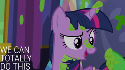 Size: 1920x1080 | Tagged: safe, edit, edited screencap, editor:quoterific, screencap, twilight sparkle, alicorn, pony, a flurry of emotions, g4, mashed peas, solo, twilight sparkle (alicorn), twilight's castle