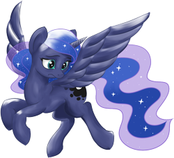 Size: 640x581 | Tagged: safe, artist:starsongdusk, princess luna, alicorn, pony, g4, ethereal mane, female, mare, simple background, transparent background