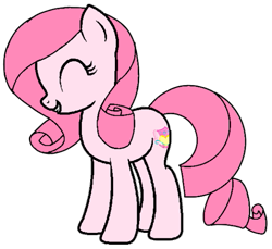 Size: 595x545 | Tagged: safe, artist:muhammad yunus, oc, oc only, oc:annisa trihapsari, earth pony, pony, earth pony oc, eyes closed, female, grin, gritted teeth, happy, mare, not pinkie pie, not rarity, simple background, smiling, solo, teeth, transparent background