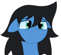 Size: 1280x1155 | Tagged: safe, artist:thematrixman, oc, oc only, pony, bust, female, frown, portrait, simple background, solo, transparent background