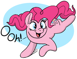 Size: 2094x1611 | Tagged: safe, artist:doodledonutart, pinkie pie, earth pony, pony, g4, excited, female, mare, ooh, open mouth, open smile, ponk, ponytober, smiling, solo