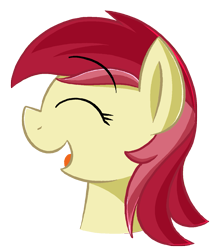 Size: 1189x1369 | Tagged: safe, artist:thematrixman, roseluck, earth pony, pony, g4, eyes closed, female, open mouth, simple background, solo, transparent background