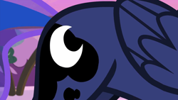 Size: 1920x1080 | Tagged: safe, screencap, princess luna, alicorn, pony, a royal problem, g4, season 7, close-up, concave belly, cutie mark, ethereal tail, female, folded wings, mare, pictures of butts, solo, tail, wings