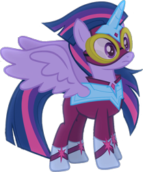 Size: 1350x1614 | Tagged: safe, artist:pascalmulokozi2, edit, edited screencap, screencap, twilight sparkle, alicorn, pony, g4, power ponies (episode), season 4, background removed, confused, full body, masked matter-horn costume, power ponies, simple background, solo, transparent background, twilight sparkle (alicorn)