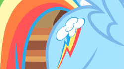 Size: 1920x1080 | Tagged: safe, screencap, rainbow dash, pegasus, pony, g4, season 1, the cutie mark chronicles, 1080p, close-up, cutie mark, female, mare, pictures of butts, solo