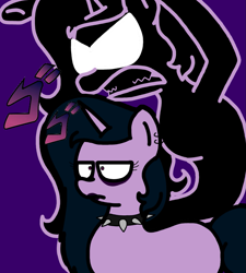 Size: 1275x1414 | Tagged: safe, artist:professorventurer, izzy moonbow, ghost, ghost pony, pony, unicorn, series:ask pippamena, g5, goth, goth izzy, halloween, holiday, izzy moonghost, jojo's bizarre adventure, menacing, stand, ゴ ゴ ゴ