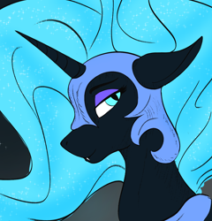 Size: 1180x1228 | Tagged: safe, artist:crimsonwolf360, nightmare moon, alicorn, pony, g4, female, looking back, mare, solo