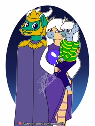 Size: 2500x3300 | Tagged: safe, artist:spokenmind93, oc, oc:cygnus, oc:gale twister, oc:ventus twister, anthro, asgore dreemurr, asriel dreemurr, clothes, costume, cute, cygale, female, halloween, halloween costume, high res, male, oc x oc, parents:cygale, shipping, straight, toriel, undertale