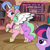 Size: 2500x2500 | Tagged: safe, artist:legendoflink, pinkie pie, twilight sparkle, earth pony, pony, unicorn, g4, alternate hairstyle, balloonbutt, butt, clothes, costume, dock, duo, fake cutie mark, fake horn, fake wings, female, golden oaks library, heart, heart eyes, high res, implied princess celestia, lidded eyes, looking back, mare, plot, raised leg, sweat, tail, wingding eyes