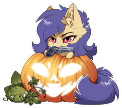 Size: 1500x1332 | Tagged: safe, alternate character, alternate version, artist:arctic-fox, part of a set, oc, oc only, pony, commission, mouth hold, pumpkin, simple background, solo, transparent background, ych result