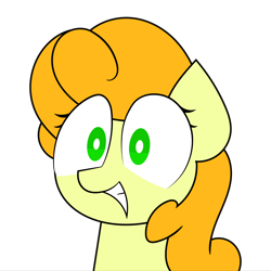 Size: 1620x1620 | Tagged: safe, artist:greenhoof, carrot top, golden harvest, earth pony, pony, g4, excited, female, mare, simple background, solo, transparent background, vector, white pupils