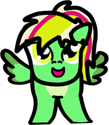 Size: 527x608 | Tagged: safe, artist:cocacola1012, oc, oc only, oc:gumdrops, pegasus, pony, simple background, smol, solo, transparent background