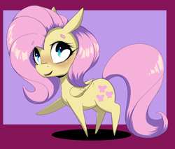 Size: 1900x1622 | Tagged: safe, artist:luxsimx, fluttershy, pegasus, pony, g4, anime style, chibi, cute, eyebrows, eyebrows visible through hair, shyabetes, solo, wings