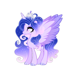 Size: 1913x1669 | Tagged: safe, artist:existencecosmos188, oc, oc only, oc:existence, alicorn, pony, alicorn oc, base used, eyeliner, female, hoof polish, horn, jewelry, makeup, mare, simple background, tiara, transparent background, wings