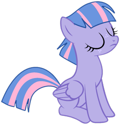Size: 945x984 | Tagged: safe, artist:dreamybae, artist:twilyisbestpone, wind sprint, pegasus, pony, g4, base used, cute, eyes closed, female, freckles, frown, mare, older, older wind sprint, simple background, sitting, solo, sprintabetes, transparent background