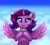 Size: 3768x3423 | Tagged: safe, artist:confetticakez, oc, oc only, oc:princess starglow, alicorn, pony, alicorn oc, cloud, female, high res, horn, looking at you, mare, open mouth, open smile, sky, smiling, smiling at you, solo, spread wings, wings