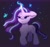 Size: 3182x3013 | Tagged: safe, artist:saphypone, starlight glimmer, pony, unicorn, g4, eyebrows, female, floppy ears, flowing mane, frown, glowing, glowing horn, high res, horn, lidded eyes, magic, mare, solo, stars