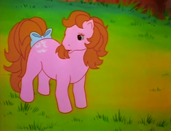 Size: 628x480 | Tagged: safe, screencap, shady, earth pony, pony, g1, my little pony: the movie (g1), bow, female, mare, solo, tail, tail bow